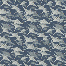 Wild Geese Linen Indigo SKU FD287-H10